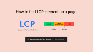 Finding LCP element on a page