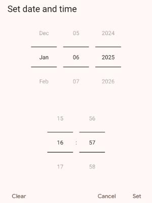 Date and time picker